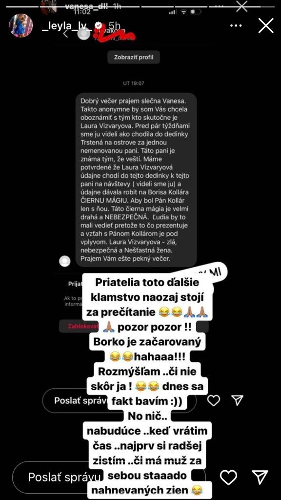 Laura sa na správe dobre pobavila.