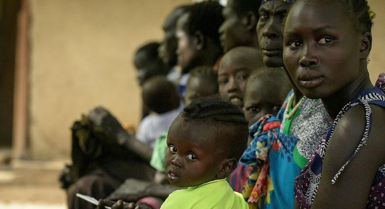 Patients wait for treatment at the Udier primary health and care center supported by the International Committee of the Red Cross (ICRC) in Udier, in the Upper Nile region, of South Sudan