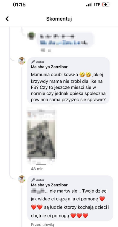 "Czy opieka społeczna powinna przyjrzeć się sprawie?"