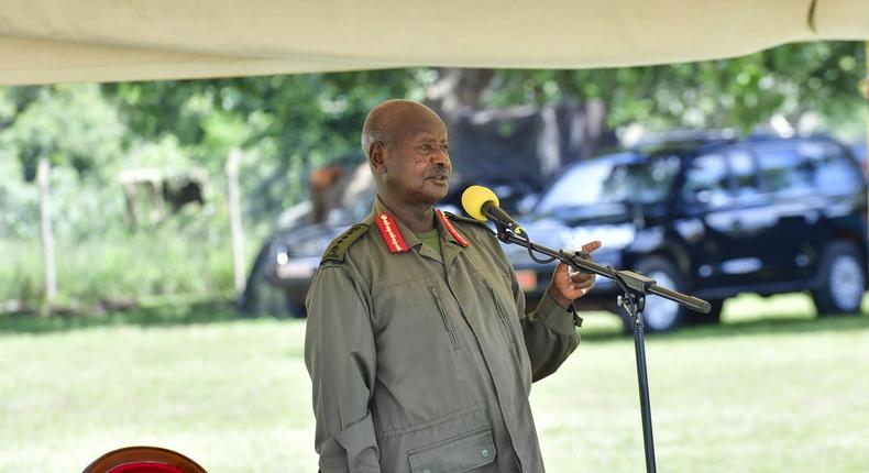 The former leader of the Guerillas, president Yoweri Museveni 