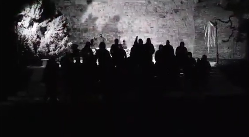 Anti antifa skrnavljenje Grobnice narodnih heroja na Kalemegdanu