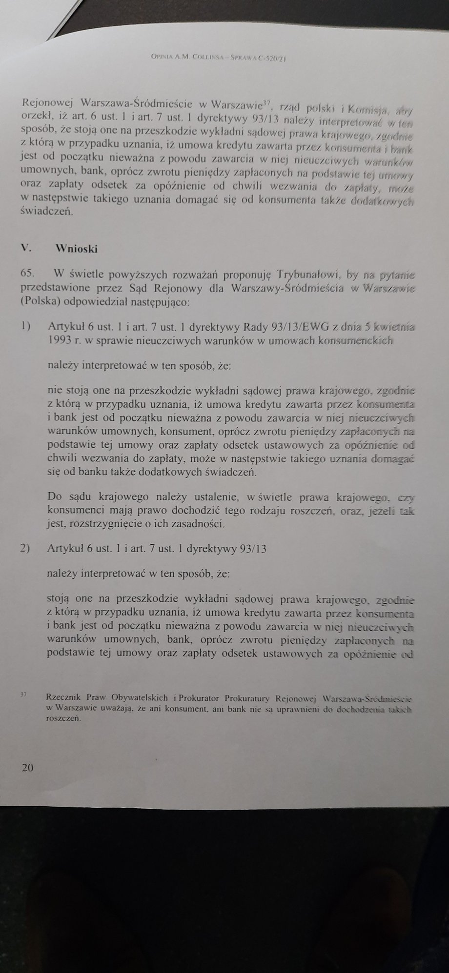 Opinia Rzecznika Generalnego TSUE w sprawie Arkadiusza Szcześniaka