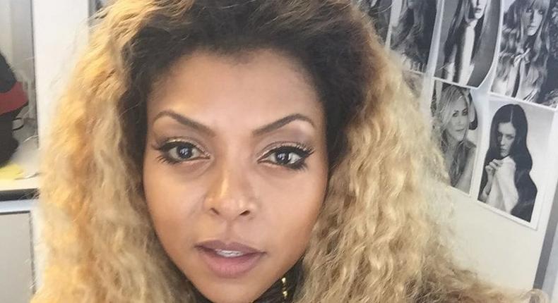 Taraji P. Henson showed off her new curly blonde locks on Instagram