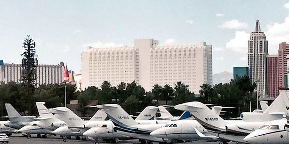 Samoloty bogaczy zakorkowały lotnisko w Las Vegas