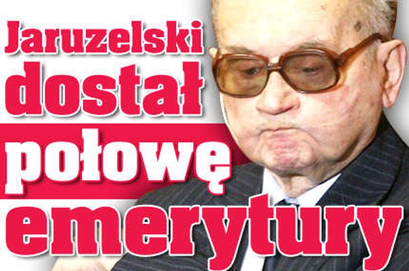 Jaruzelski dostał połowę emerytury. Nowe fakty