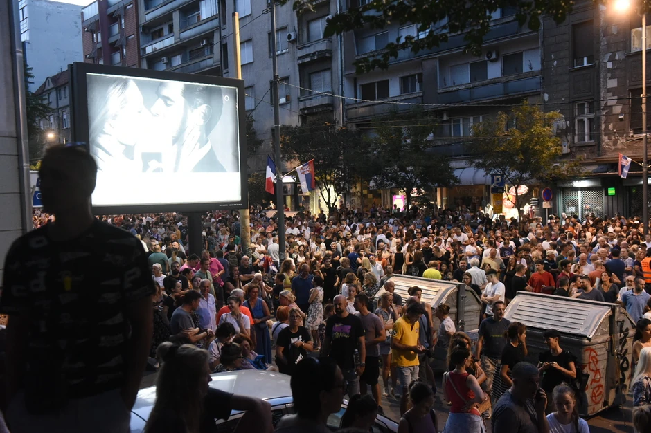 Protest ispred RTS-a