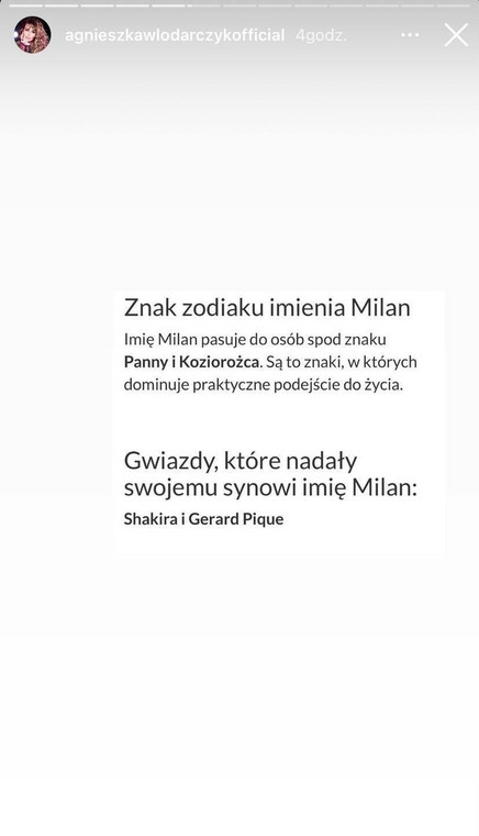 Agnieszka Włodarczyk tłumaczy znaczenie imienia Milan