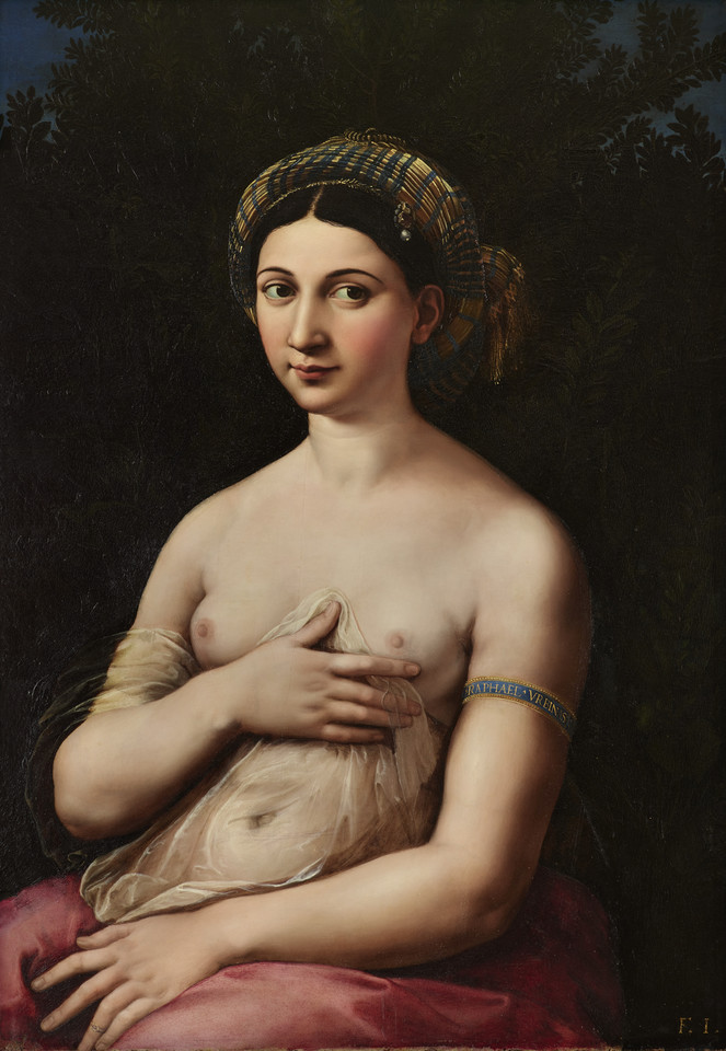 Rafael - "La Fornarina (Portret młodej kobiety)" (ok. 1519-1520)