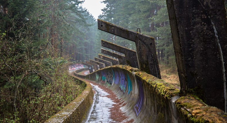 The broken down bobsled track at Mount Trebevi.Ioanna Sakellaraki / Barcroft Im / Barcroft Media via Getty Images