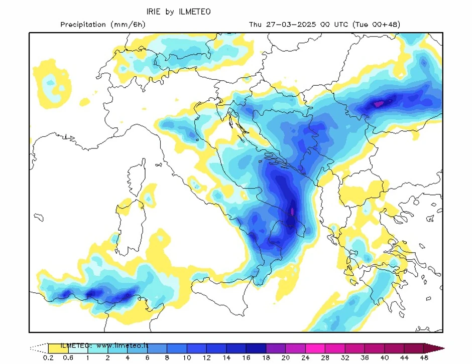 Mapa za četvrtak 27. mart