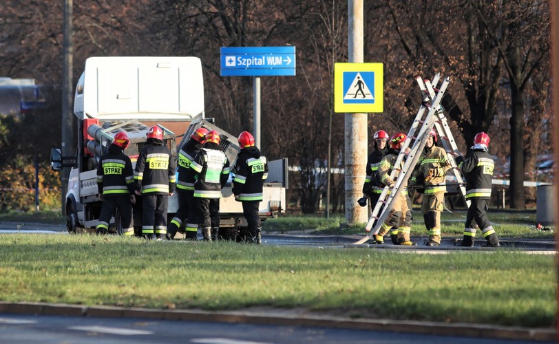 Akcja strażaków na Banacha