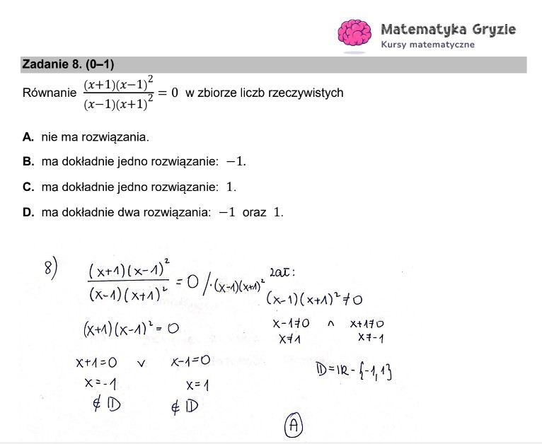 Arkusz CKE i odpowiedzi. Matematyka, poziom podstawowy formuła 2015 - zadanie 8