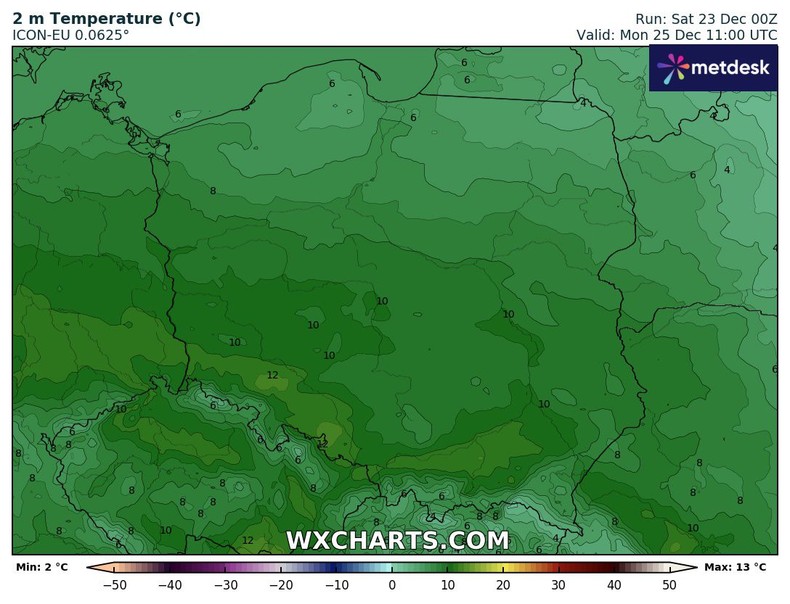 W Boże Narodzenie termometry wskażą nawet 12 st. C