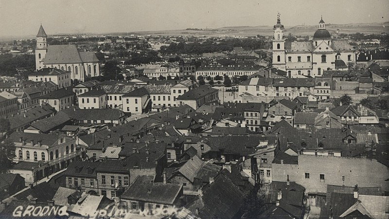 Panorama Grodna – zdjęcie wykonane około 1935 roku (domena publiczna)