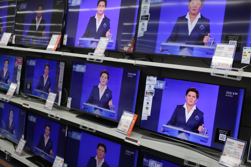 Beata Szydło w czasie debaty z Ewą Kopacz