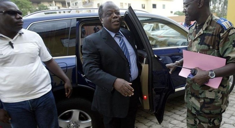 Ivory Coast Prime Minister Charles Konan Banny arrives in Yamoussokro, File Photo. Pictures taken on March 26, 2007. REUTERS/Thierry Gouegnon