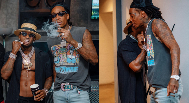 Singer Diamond Platnumz with Wiz Khalifa in the US