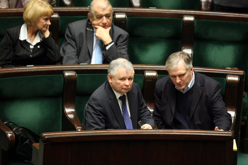 Jarosław Gowin, prezes Polski Razem i były polityk PO z Jarosławem Kaczyńskim, prezesem PiS.