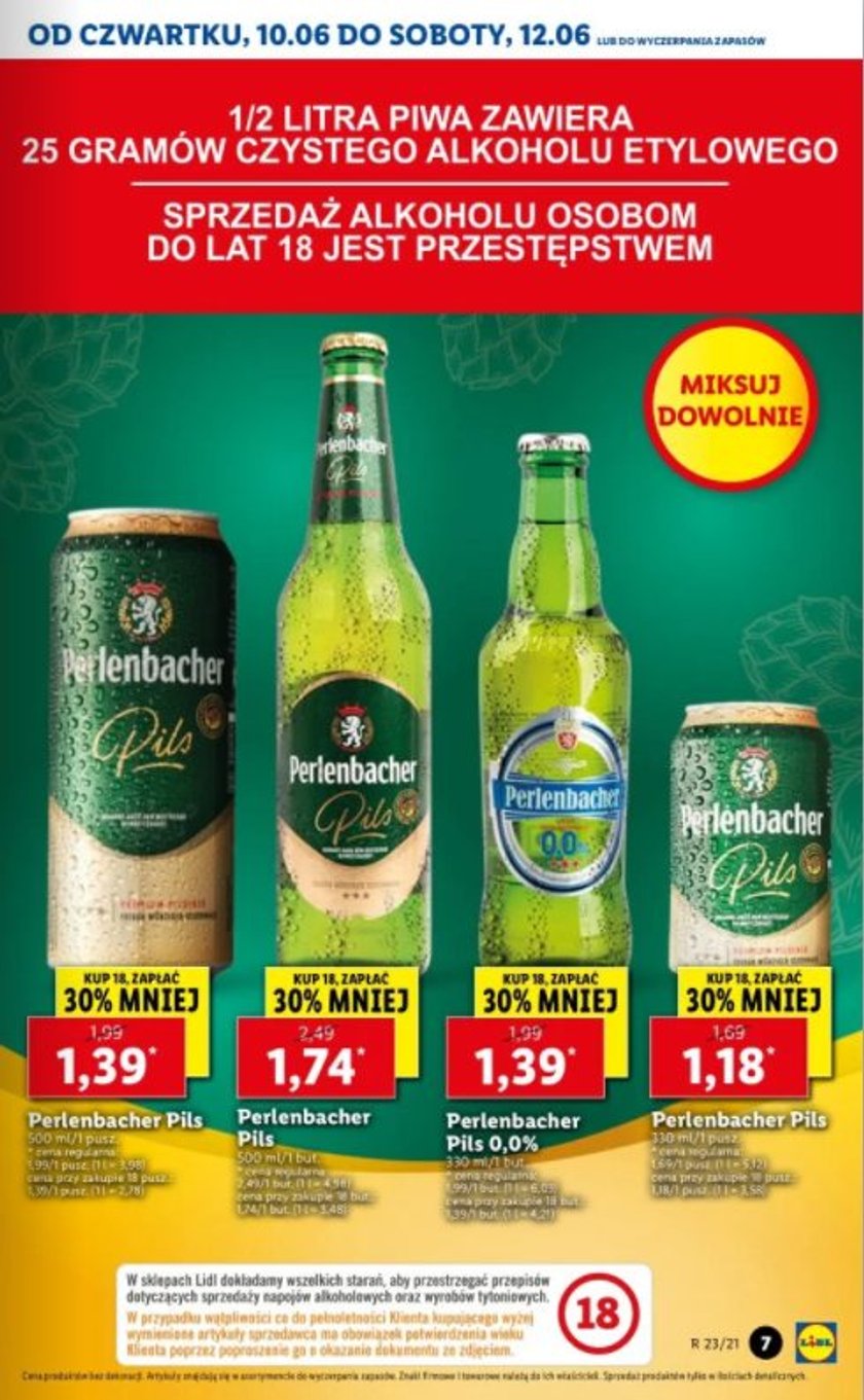 Lidl - Perlenbacher Pils w formule kup 12, zyskaj dodatkowo 6 piw