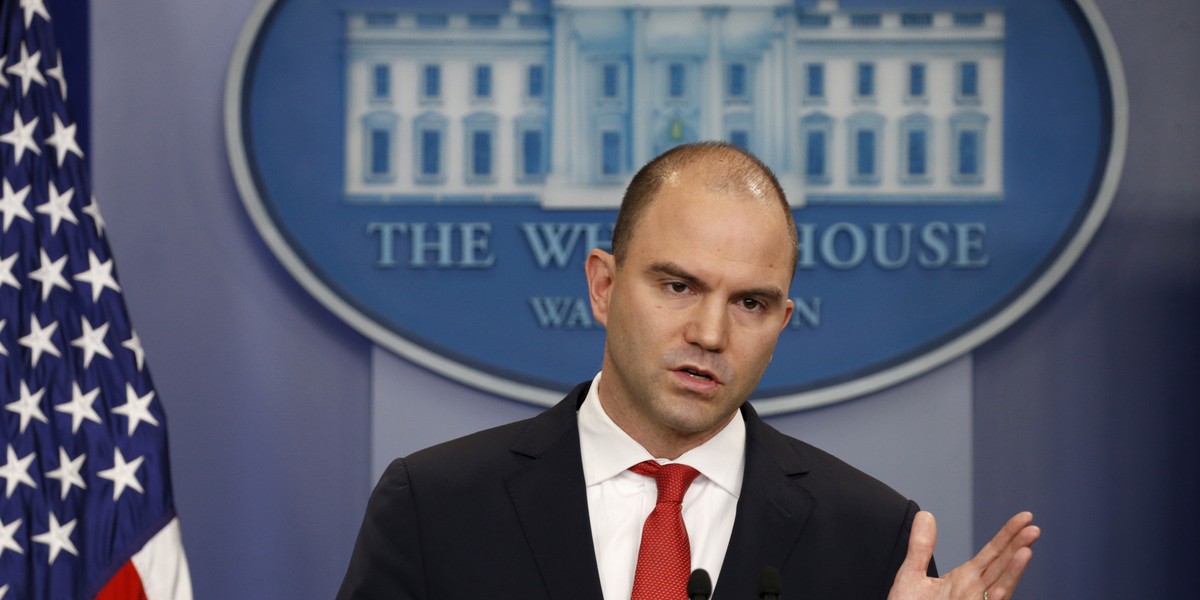 US Deputy National Security Adviser Ben Rhodes speaks about Obama's visit to Cuba at the White House in Washington, February 18, 2016.