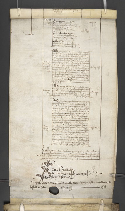 Dokumenty dotyczące wydatków na utrzymanie Marii królowej Szkotów w Wingfield Manor i Tutbury Castle w latach 1584–1585