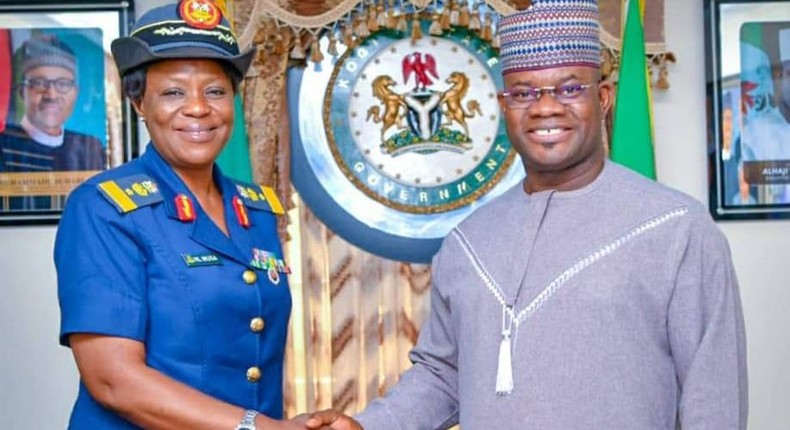 Bello receives first Kogi female air commodore. [dateline]