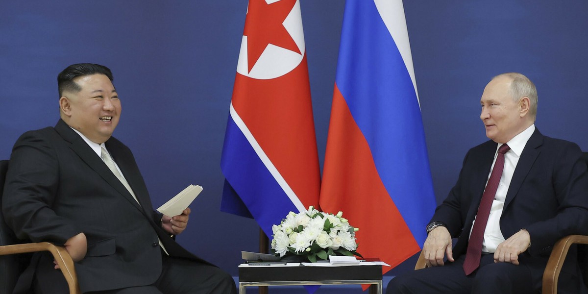 Kim Dzong Un i Władimir Putin