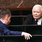 Szef MON Mariusz Błaszczak i prezes PiS Jarosław Kaczyński w Sejmie