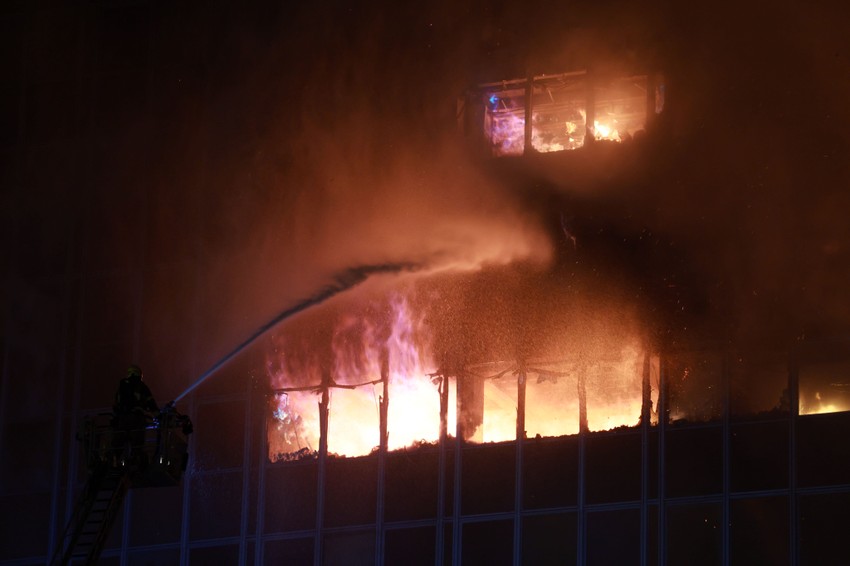 Požar u soliteru u Zagrebu