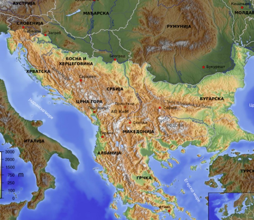 balkan mapa