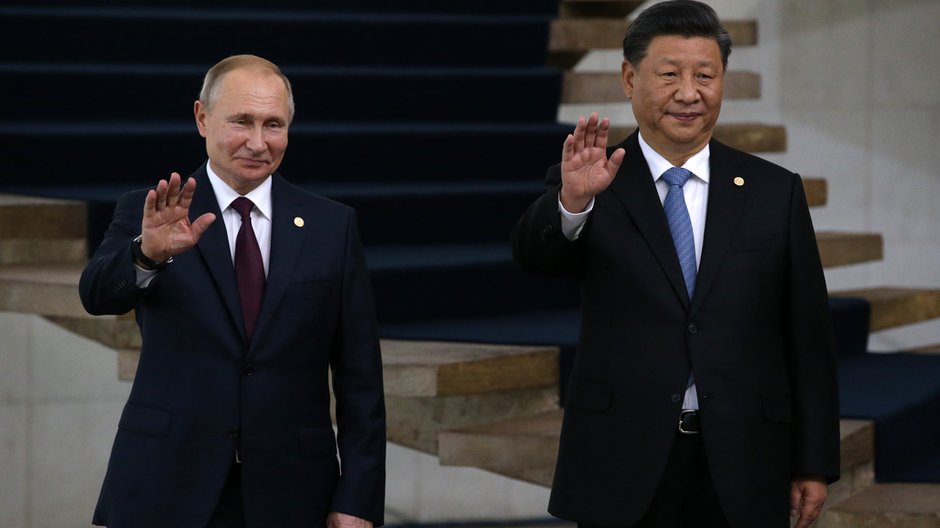 Prezydent Rosji Władimir Putin i prezydent Chin Xi Jinping.