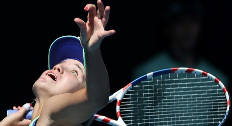 Sofia Kenin of the United States was contesting a Grand Slam quarter-final for the first time