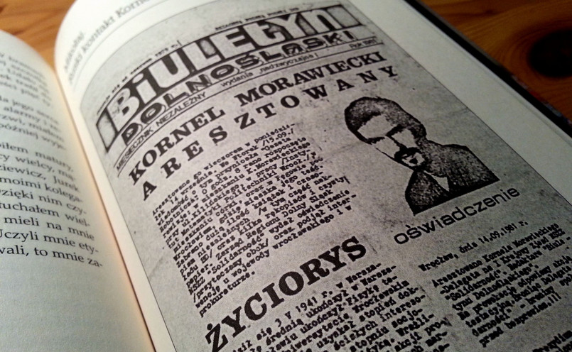 Kornel Morawiecki aresztowany. "Biuletyn Dolnośląski" z 1981 roku (źródło: Igor Janke, "Twierdza. Solidarność Walcząca - Podziemna Armia", Wielka Litera 2014)
