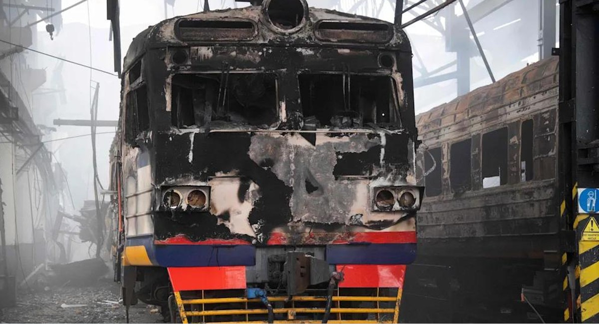 Ukraińska kolej cierpi w wyniku rosyjskich ataków