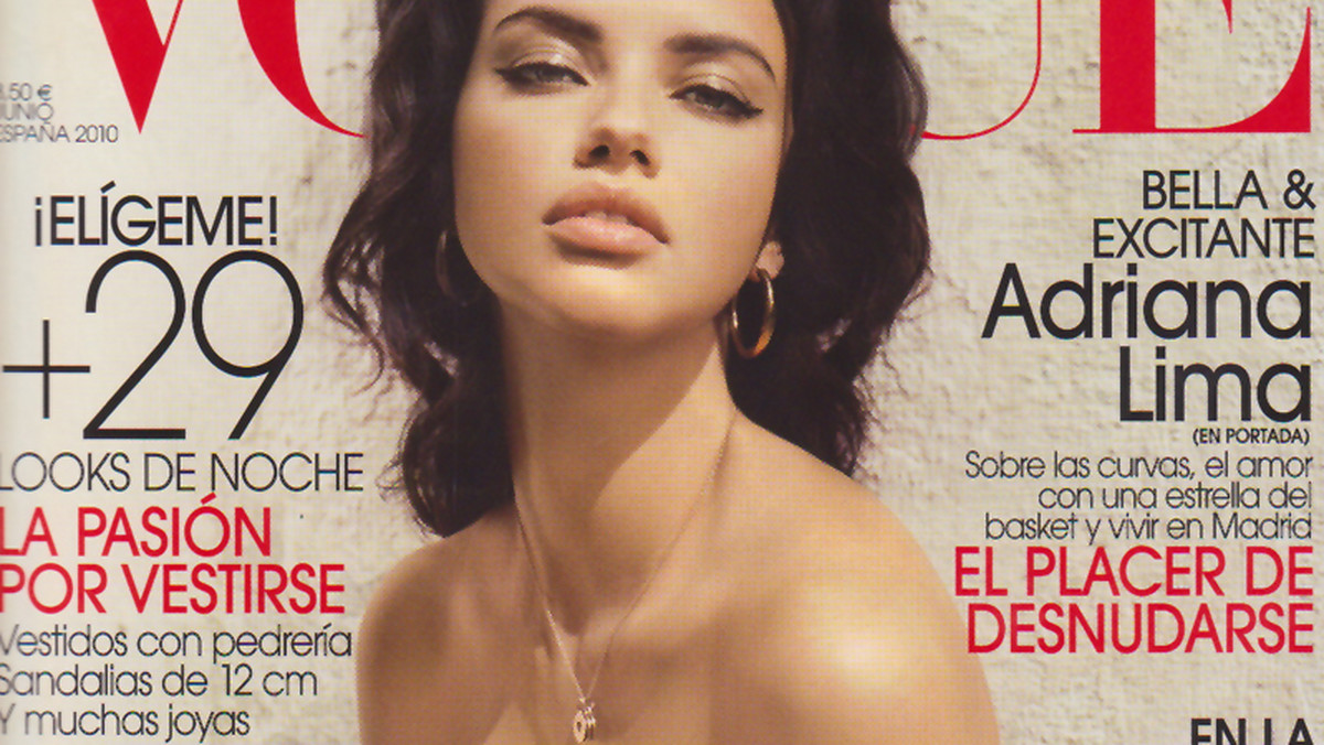 Adriana Lima w hiszpańskim Vogue'u