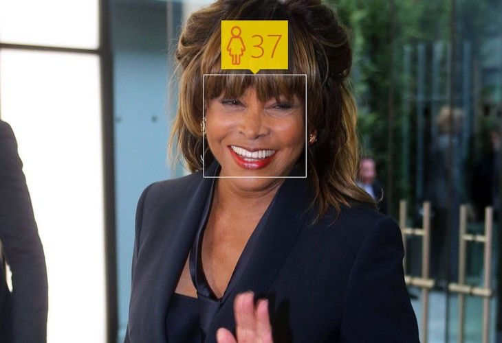 Tina Turner i jej wiek według How-Old.net