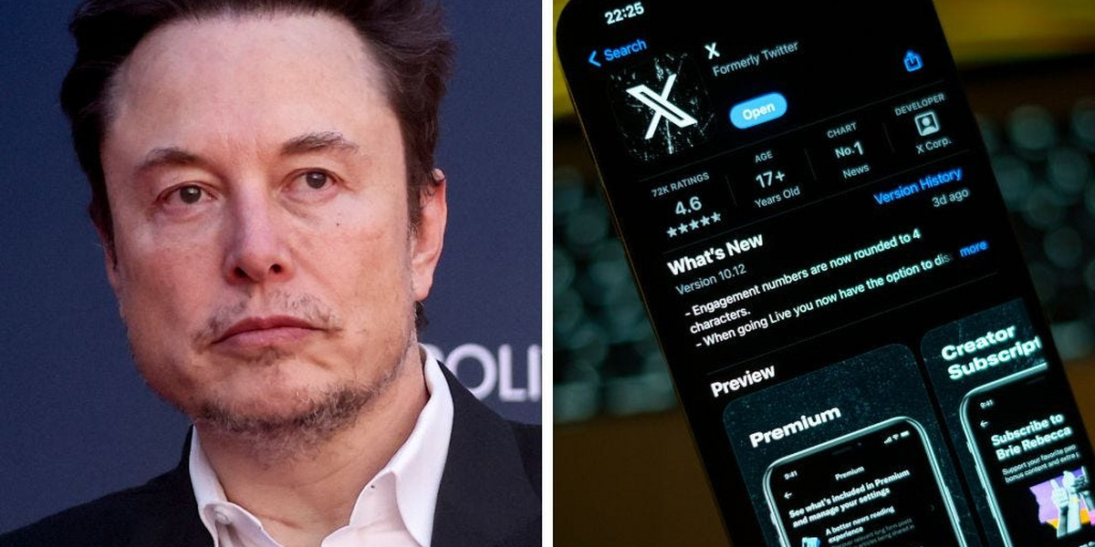 Elon Musk kupił Twittera za 44 mld dol. w październiku 2022 r. W lipcu 2023 r. Musk zmienił nazwę firmy na X.