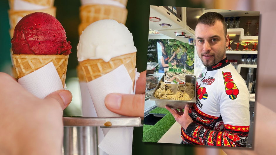 Thomas Micolino wprowadził do oferty lokalu lody ze świerszczy. (zdj. Instagram.com/eisdielebyrinorottenburg)