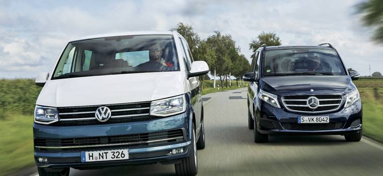Porównanie: Volkswagen T6 2.0 BiTDI droższy od Mercedesa V 250 d