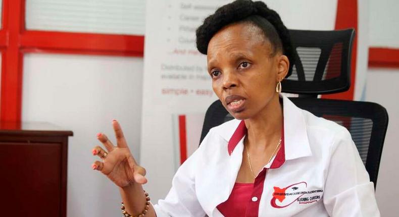 The Kenya Universities and Colleges Central Placement Service Chief Executive Officer Agnes Mercy Wahome.