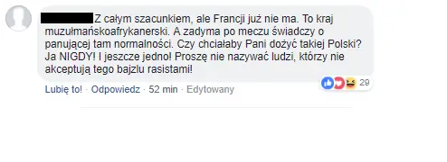 Rasistowski komentarz