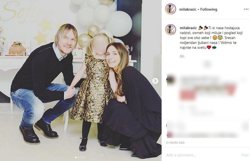 Miloš i Mirjana Krasić sa ćerkom Sofijom