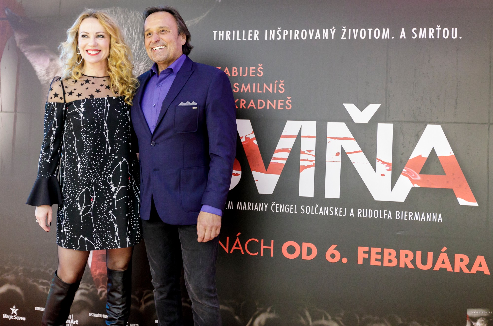 Slovenská herečka Diana Mórová a herec Jozef Vajda.