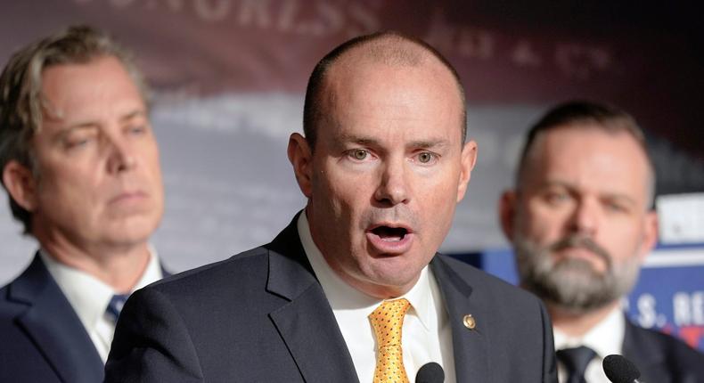 Sen. Mike Lee, a Republican from Utah, fell for a fairly obvious online hoax.AP Photo/Mariam Zuhaib