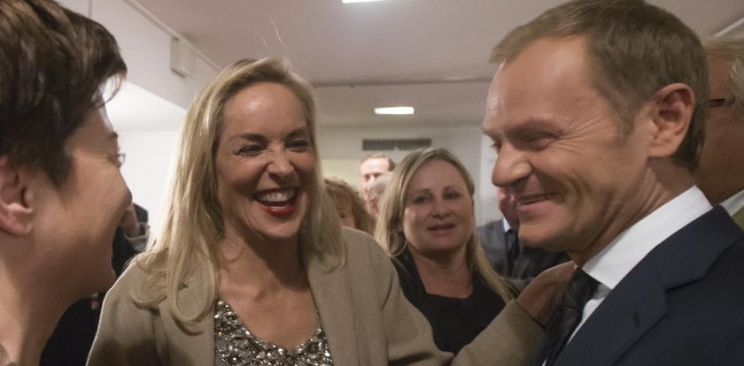 Donald Tusk uległ urokowi Sharon Stone?