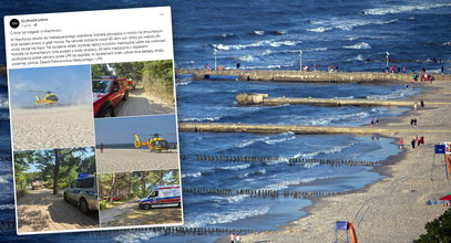 Dramatyczne sceny na plaży w Niechorzu. Zaczęło się niewinnie, od opalania na dmuchanym kole...