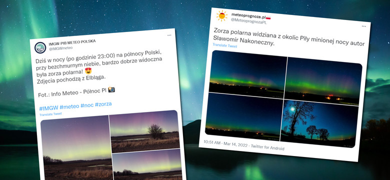Zorza polarna zalśniła nad Polską. Fani astronomii dzielą się jej zdjęciami