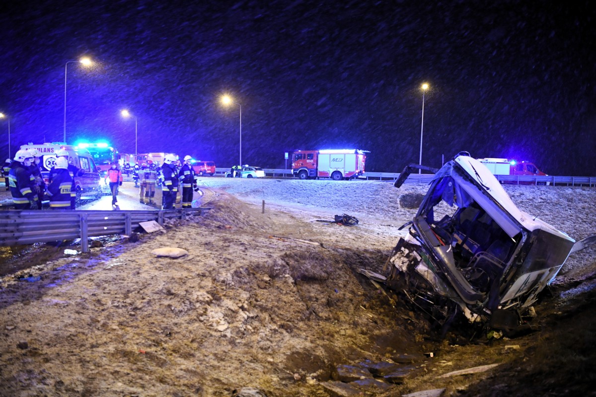 miejsce wypadku na A4