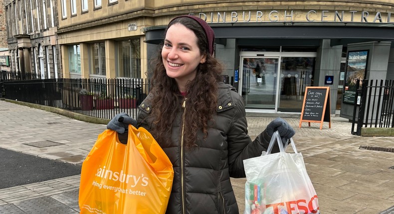 Grocery shopping in Scotland.Coren Feldman