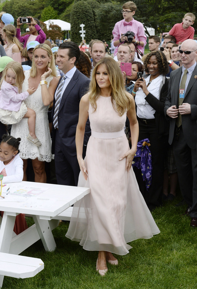 Melania Trump na dorocznym toczeniu jajek w Białym Domu